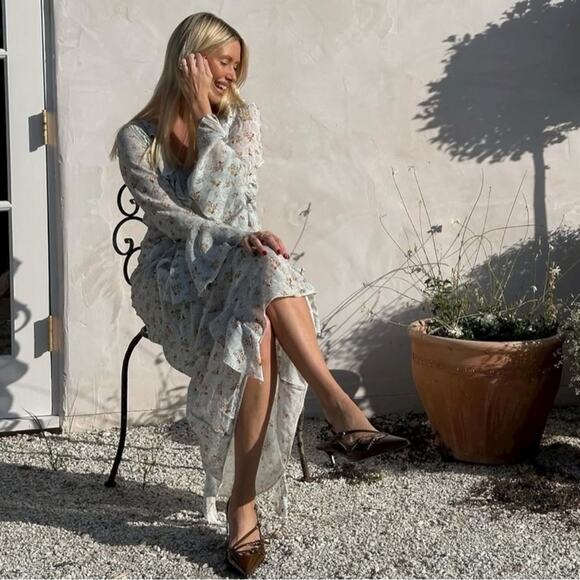 Spell & The Gypsy Ethereal Bohemian Witchy Fleur Frill Bias Maxi Dress XXL - Picture 15 of 16